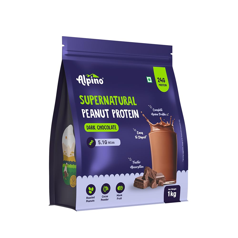 ALPINO Supernatural Peanut Protein Powder Dark Chocolate 1kg