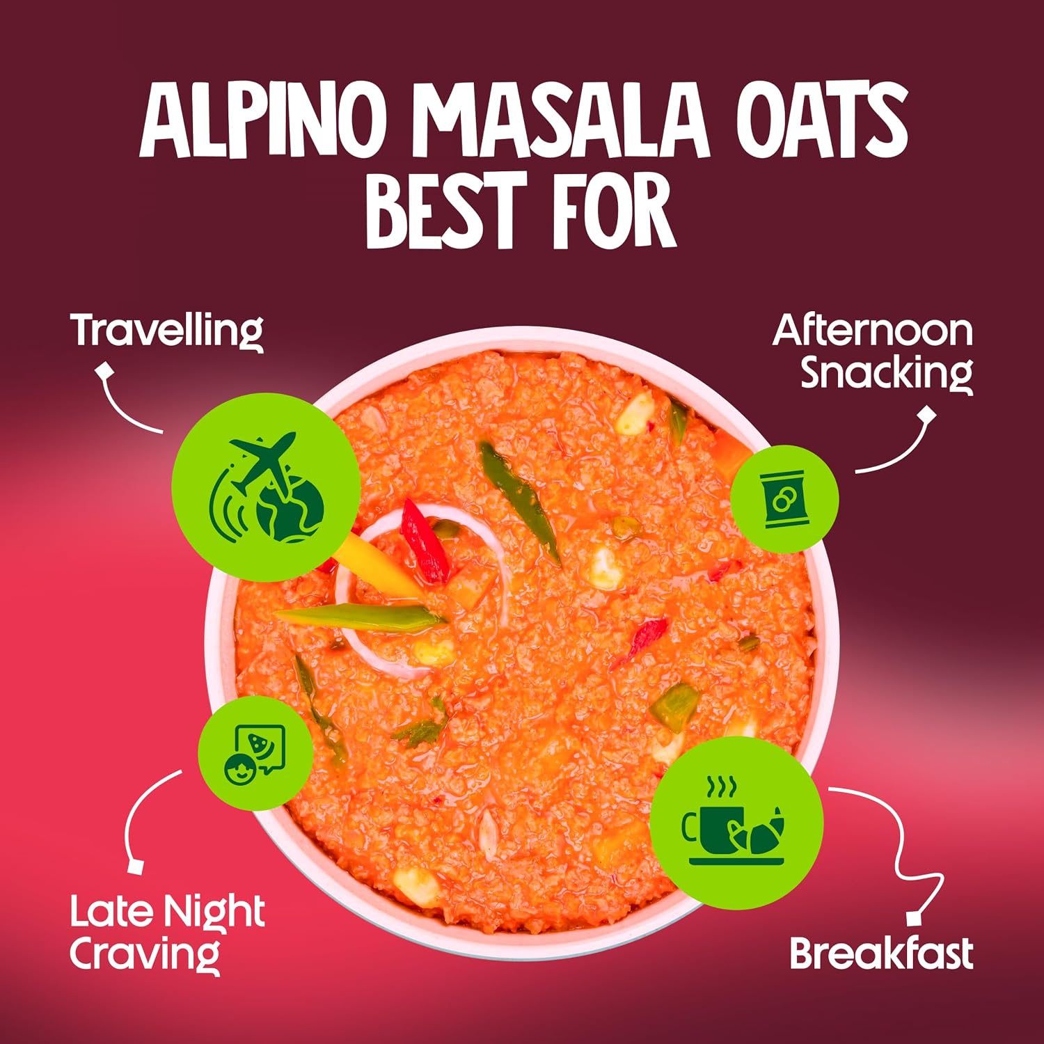 Alpino High Protein Masala Oats – Hot Mexicana (400g) - Image 4