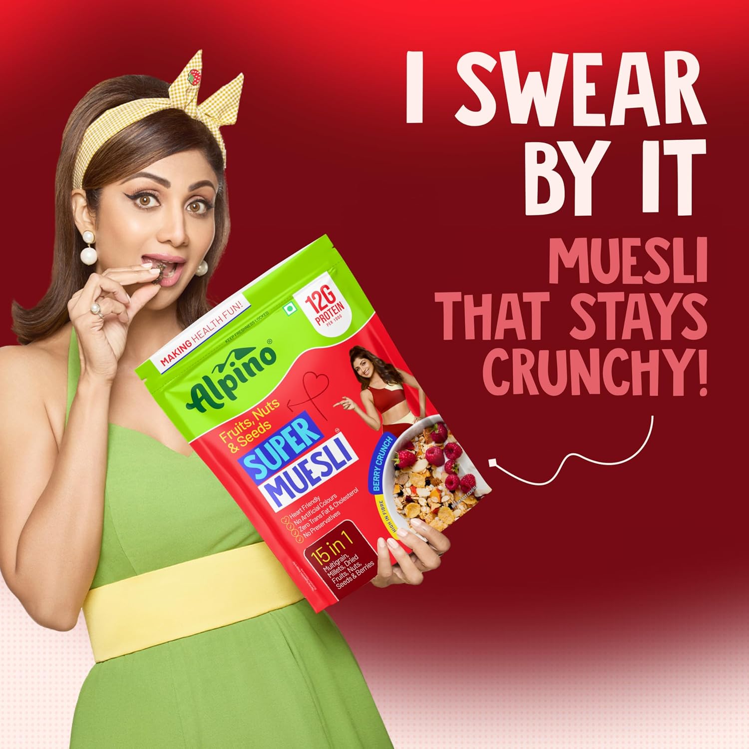 ALPINO High Protein Super Muesli Fruit and Nuts 400g - Image 2