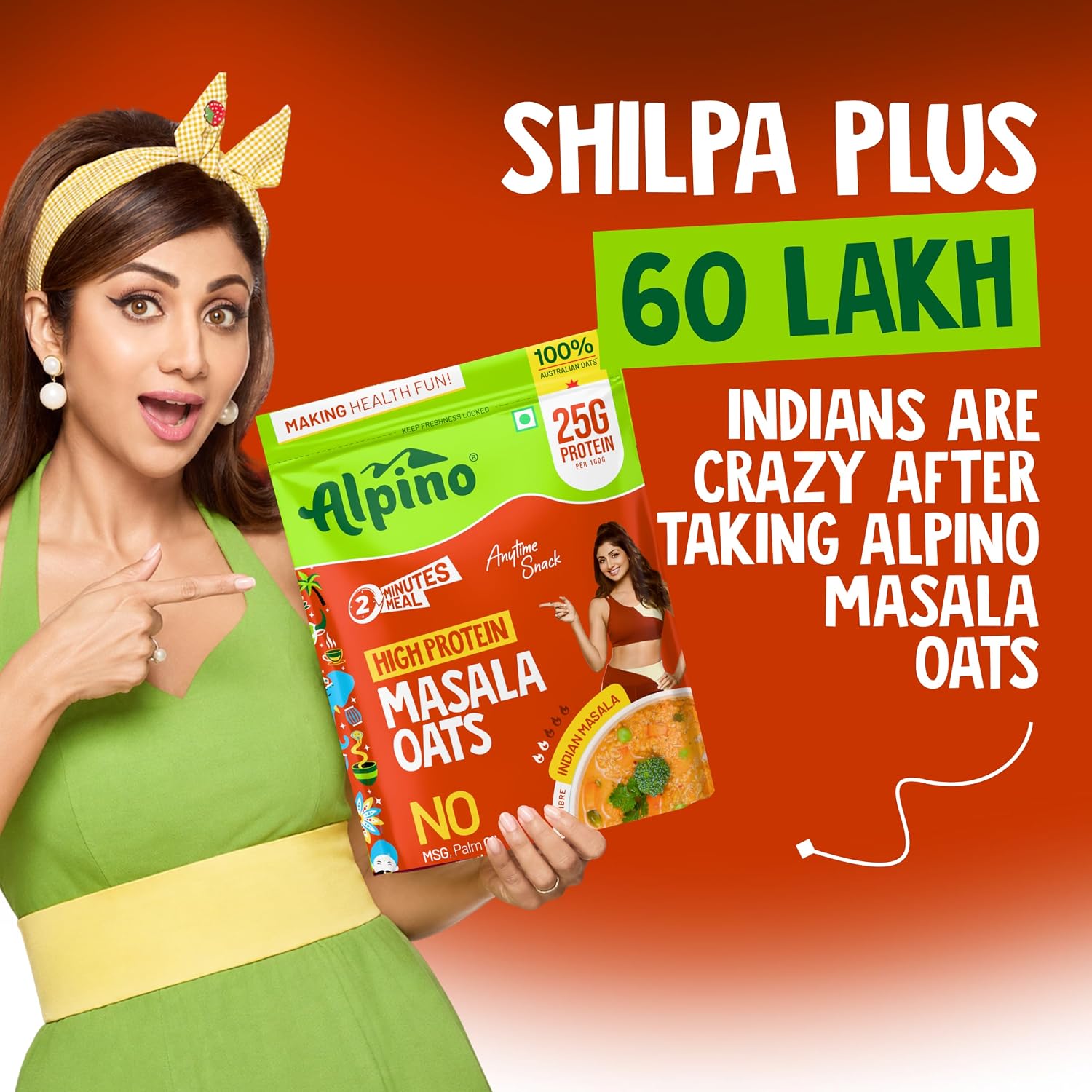 Alpino High Protein Masala Oats – Indian Masala 400G - Image 4