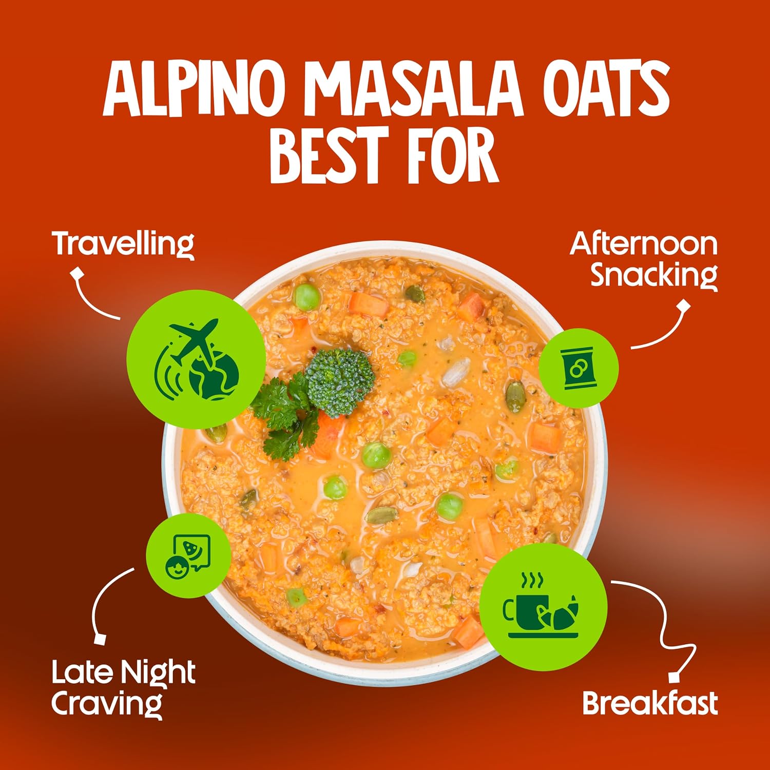 Alpino High Protein Masala Oats – Indian Masala 400G - Image 3