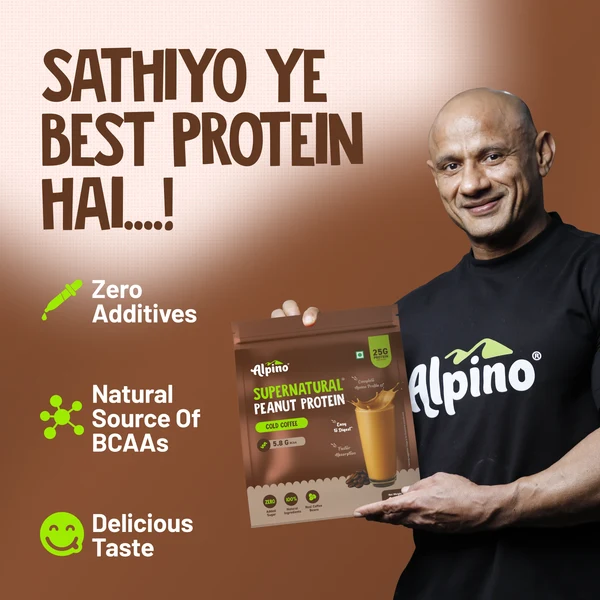 Alpino Supernatural Peanut Protein Powder Cold Coffee 1kg - Image 2