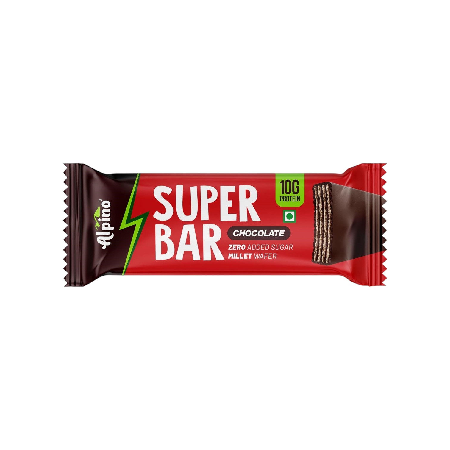 ALPINO 10g High Protein Super Waffer Bar Chocolate 40g