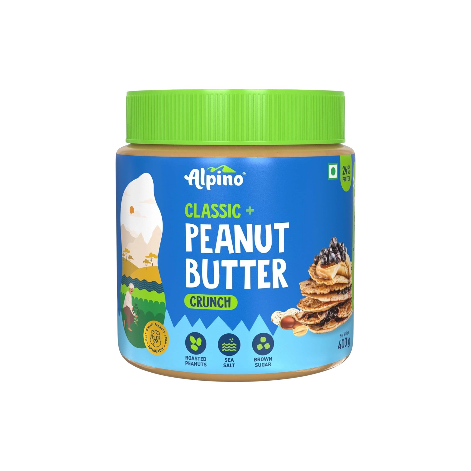 ALPINO 26g Protein Classic+ Peanut Butter Crunch 400g