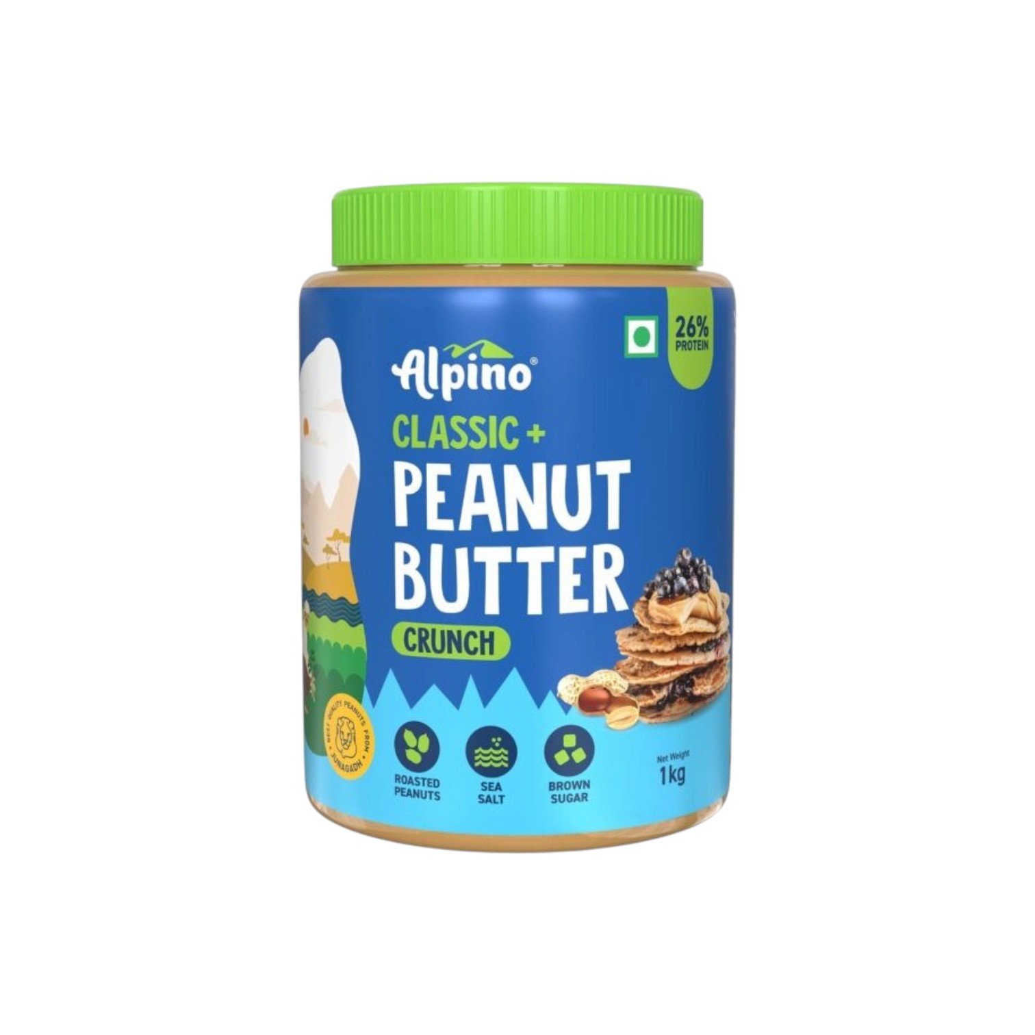 Alpino Classic+ Peanut Butter Crunch 1 KG | 90% Roasted Peanuts