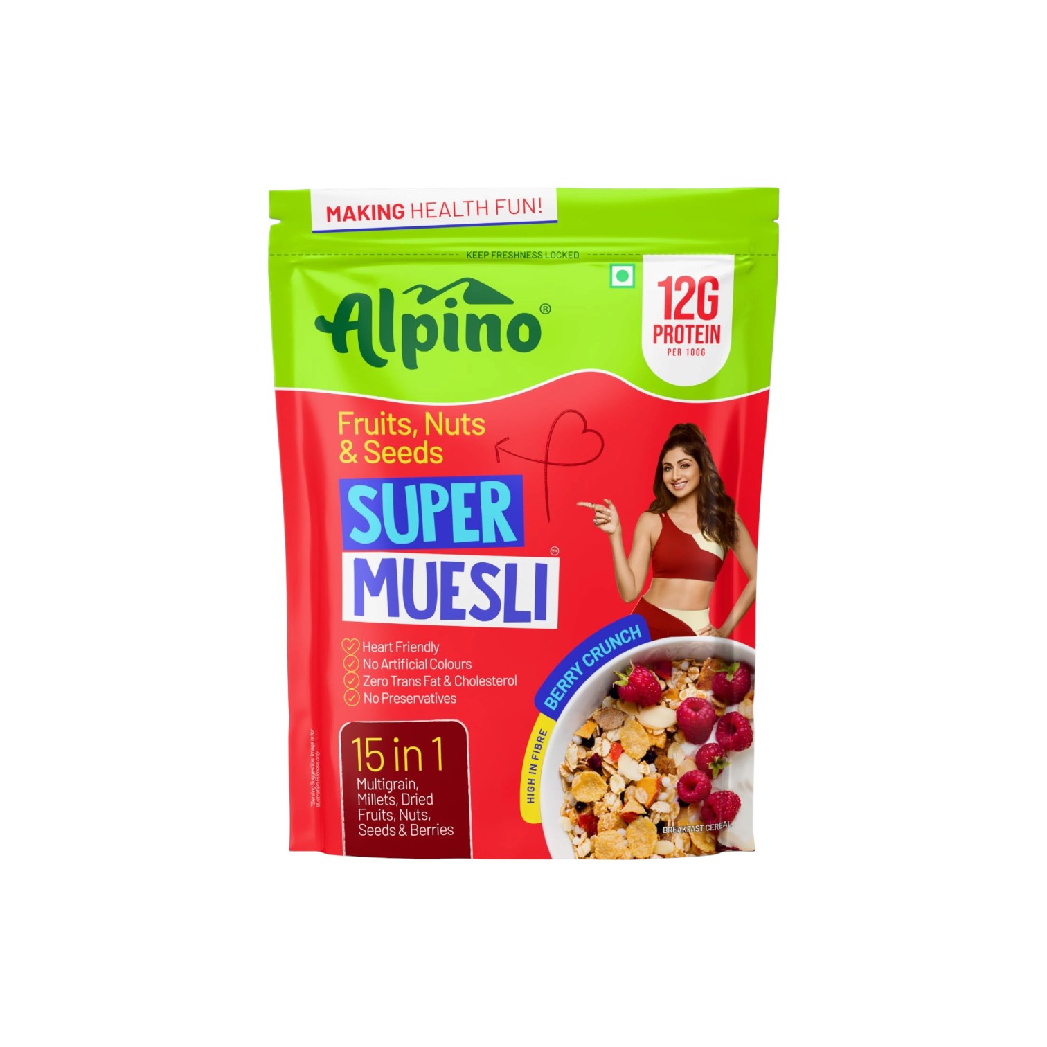 ALPINO High Protein Super Muesli Fruit and Nuts 400g